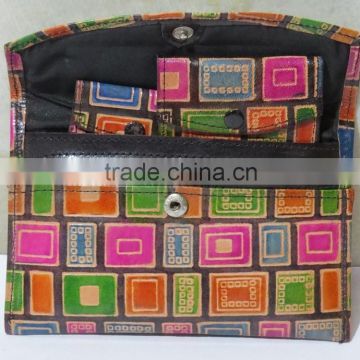 Genuine Leather Money clutch with 2 coin purse Custom Bags Wholesale