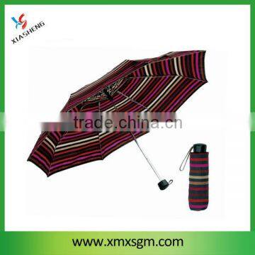 20"x8K 190T Printed polyester 4 Folds Manul Open Metal Frame Umbrella