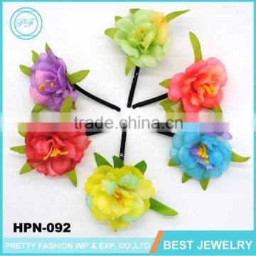 Wholesale Colorful Rose Fabric Flower Women Hair Accessories