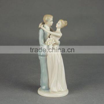 High Quality Event Supplies Bride and Groom Ceramic Figurine Cake Topper for Wedding Party Table Decoration-BY-TOP4 photo-3
