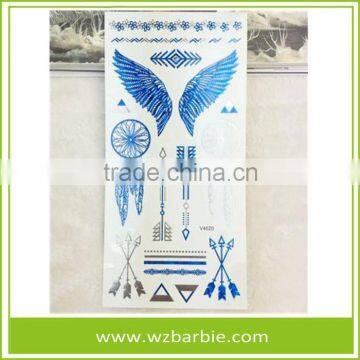 Fasion Vintage Flash Metallic Temporary Tattoo Sticker