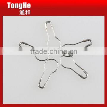 Silver Color Coiless Design French Pear Shaped Safety Pin