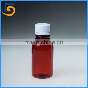 Pharmaceutical Industrial Use and Liquid Medicine Use 100ml Amber plastic PET Bottle Wholesale