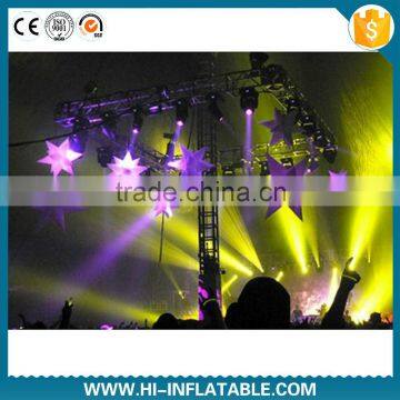 Amazing concert decorations inflatable star with luminous led lights for party decoration