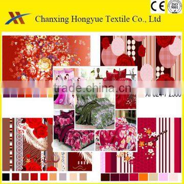 Changxing Wholesale Microfiber Fabric for Making Bed Sheets/Brushed Polyeser Micro Fabric With Flower Print Designs photo-5