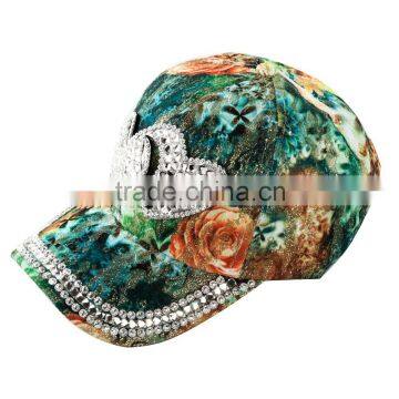 Fashion Hat Cap With Multi Colored Flower