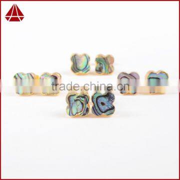 High Quality Abalone Paua Shell Earring Clover Earrings for Girl Lucky Jewelry photo-2
