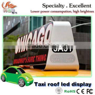 RGX P5 3G and GPS LED top light box/taxi roof advertising displayp4 ,p5 P6 Double Sided LED Taxi Roof Display for Advertising