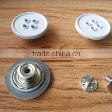 Metal Jeans Tack Button in White Matt Color For Jeans or Jackets -- J1537 photo-2