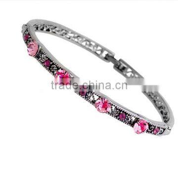 Fashion Jewelry Women Alloy Beautiful Rhinestone Bangle Bracelet