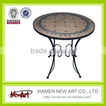 Various New Design Metal Mosaic Table Plenty Colors of Garden Mosaic Metal Furniture photo-5
