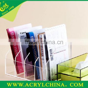 crystal imported plexiglass data frame with 4 parts, top grade acrylic file tray with 239*180*150mm