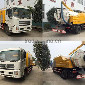 Dongfeng 10000 liter sewer cleaning truck,sewage suction truck,combo Jetting truck