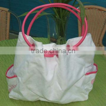 Canvas Handbag for Lady,Canvas Tote Bag with circle handle