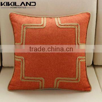 Orange jute square Cushion Covers/ linen cushion covers