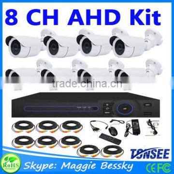 960P AHD CCTV DVR System HD 8PCS CCTV Cameras 1.3 Megapixels Enhanced IR Security Camera support 4TB HDD