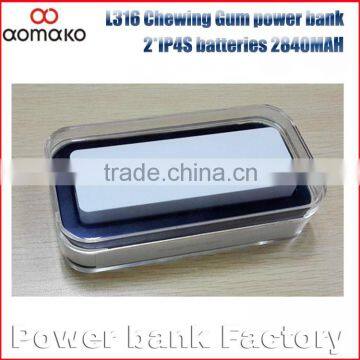 New Products 2014 ! L316 Chewing Gum Power Bank Ultra Polymer External Battery Charger 2840MAH 3000MAH China Express Supplier