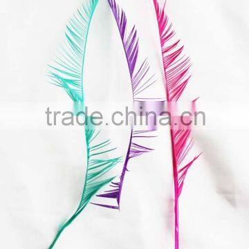 Wholesale and dyed stripped goose biot feather