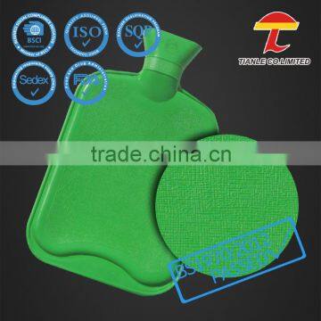 Green color 1L capacity BS hot water bottle