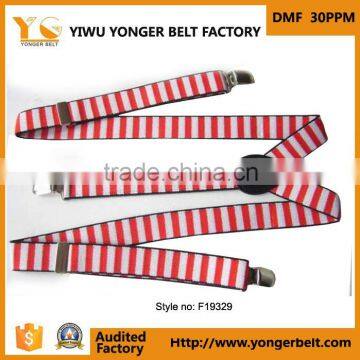 Traditional Men's Solid Color Classic Grey Leather Suspenders Belt photo-4