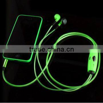 New product 2016 high end design fashion led light earphone