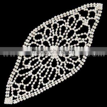 New design rhinestone waist applique for wedding dress WCK-517