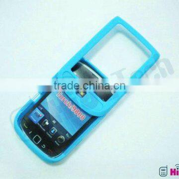 blue silicon case for Blackberry 9800 torch, for black berry 9800 torch silicone case with slider