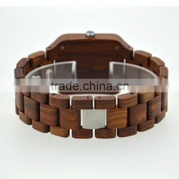 2016 Natural Eco-friendly New Design Wooden Wrist Watchmen Size,case Diameter is 40mm,red Sandalwood Case and Band 2315 Movement photo-5