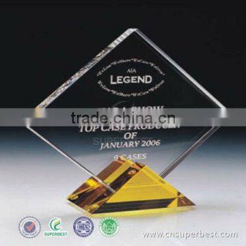 custom acrylic award with logo engrave