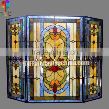 P-12 Tiffany Style Panel Tiffany Stained Glass Fireplace Wholesale Tiffany Lamps Lighting photo-2