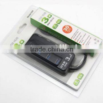 Super High Speed Computer Switch Button 4 Port Usb 3.0 Hub