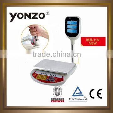 Yonzo New Model White Abs Housing Electronic Scale With Pole