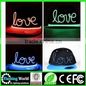 High quaity EL Wire cap,Led wire cap.light up cap