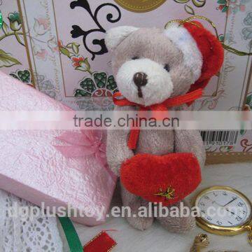 Lovely mini teddy bear plush toy for christmas