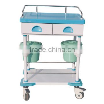 Hospital equipments custom size stainless steel medical treatment trolley