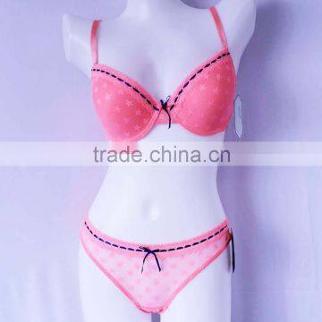 Woman sexy fancy stylish open bra and panty set underwear