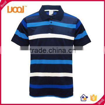 Custom formal short sleeve plain striped polo shirts for men