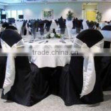 Universal Polyester Banquet Chair Cover, Table Linen Table Cover for Wedding Hotel