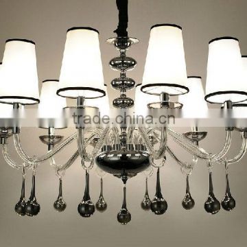 French style decorative chandelier lighting with fabric shade