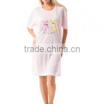 beautiful carton cotton plain nightgown