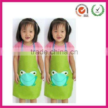 Eco friendly frog child painting apron(factory)