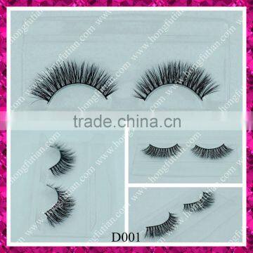 Hot Top quality 3D real mink fur false eyelashes individual eyelash with custom packaging