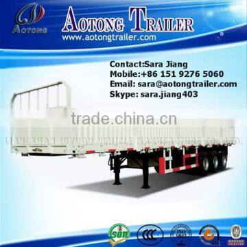 AOTONG 3 Axle Side Wall Cargo Semi Trailer, Sidewall Semi Trailer, Dropside Semi Trailer