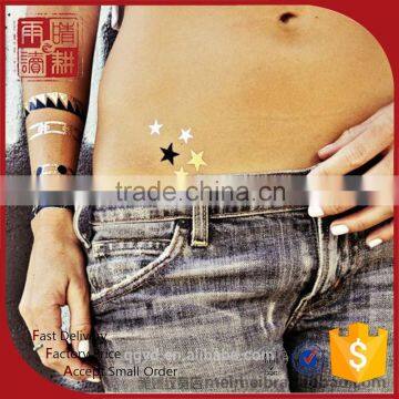Gold Foil Metallic Tattoo Flash Fake Tattoo