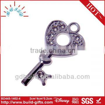 key pendant with crystal