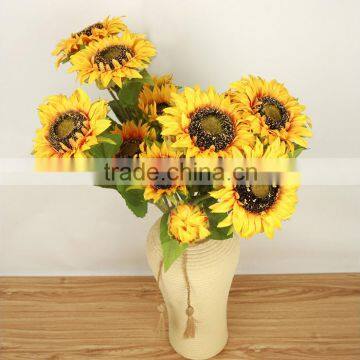 New Wholesale Artificial Flower flower wreath wedding flower sunflower