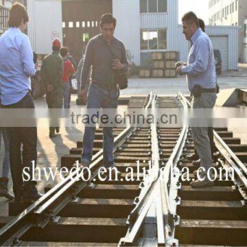 casting railway crossing switches for mining railway