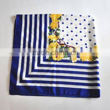 Polyester material silk screen print scarf women