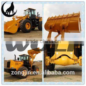 5 ton centi-articulated wheel loader ZL50 with A/C,joystick and rock bucket 3cbm capacity