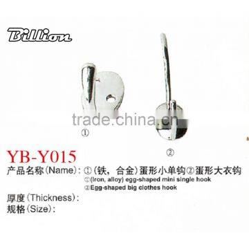 wholesale and retail J type chrome Metal hook for hang bag/clothes/draw wall hook